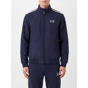 Ea7 Men Ea7 High Neck Technical Fabric Zip-Up Sweatshirt With Side Bands